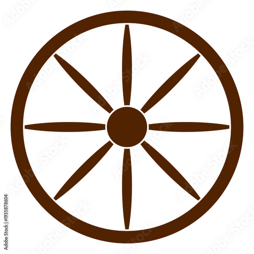 Wild west cart wheel cut out