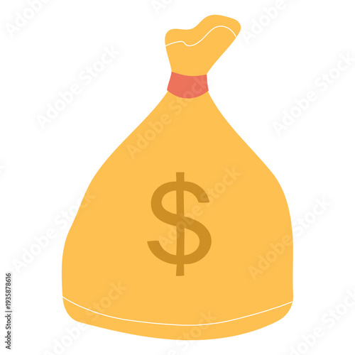 Wild west bag of money semi flat