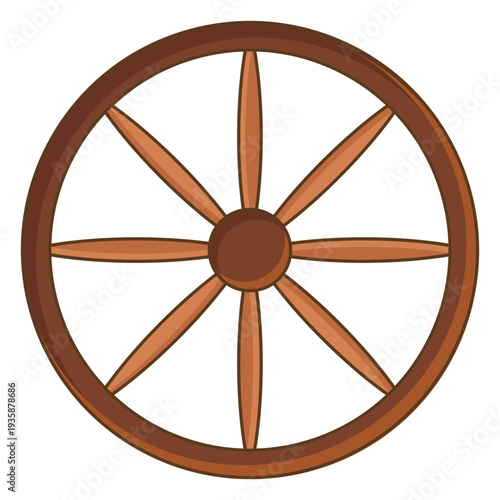 Wild west cart wheel color stroke