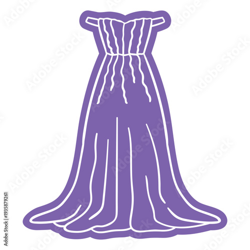 Long prom dress cut out