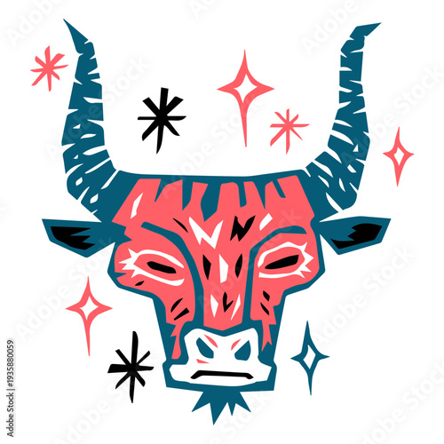 Taurus bull zodiac signs semi flat