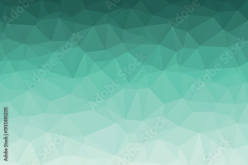 Vibrant teal and soft aqua triangles create a dynamic faceted pattern with a refreshing color blend