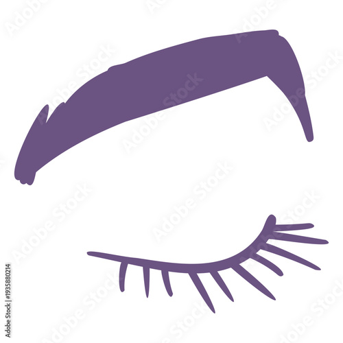 Closed eye filled stroke