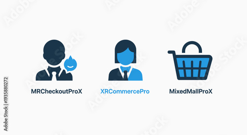 Mixed Reality E-commerce Icons for MRCheckoutProX, XRCommercePro, and MixedMallProX Digital Shopping