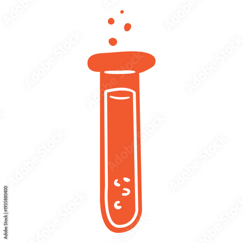 Orange test tube cut out