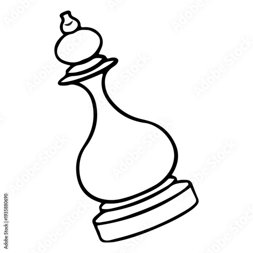 Simple king chess piece stroke sideways