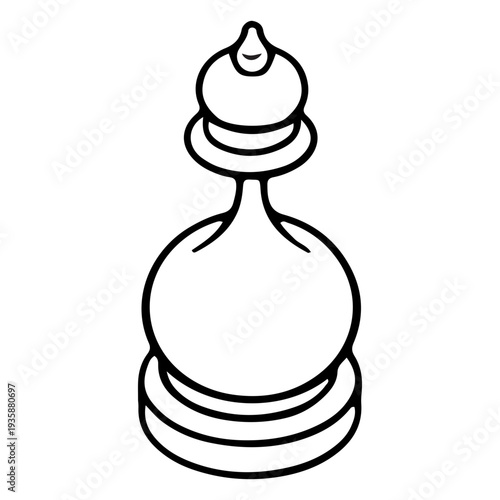Simple king chess game piece stroke