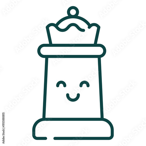 Queen cute chess piece stroke