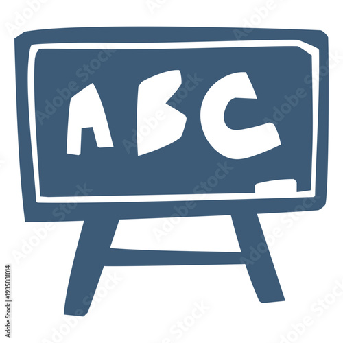 ABC school blackboard cut-out