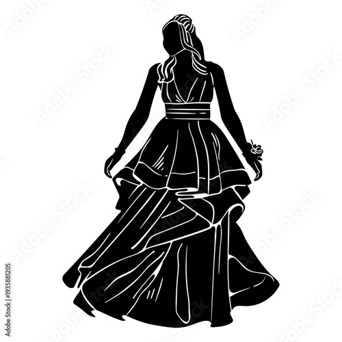 Bride standing cut out