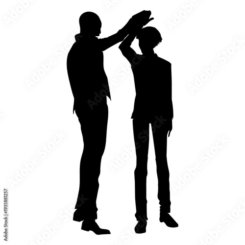 Grooms dancing silhouette