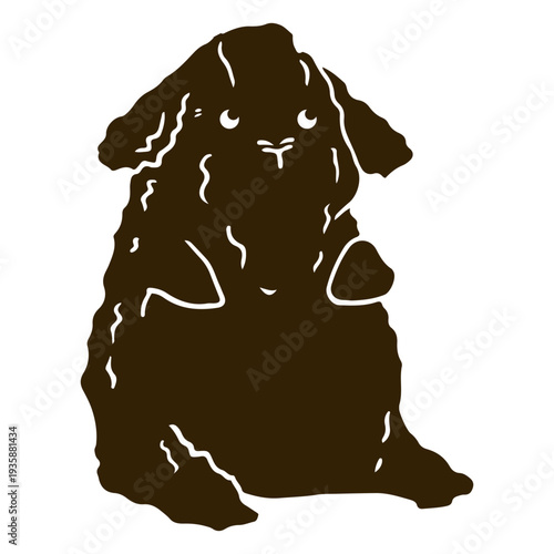 Curly guinea pig cut out