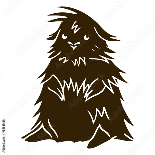 Fluffy guinea pig standing cut out