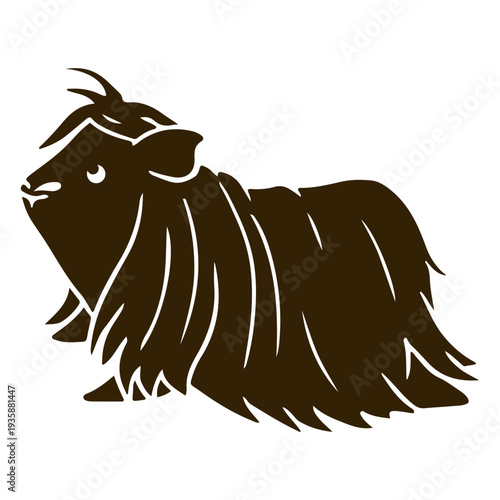 Long hair guinea pig cut out
