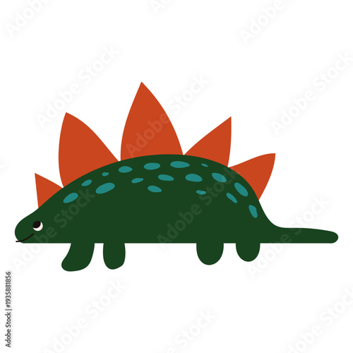 Cute Stegosaurus flat