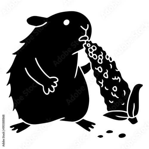 Eating guinea pig cut out