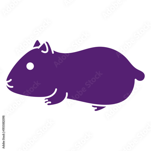 Side cute hamster cut out