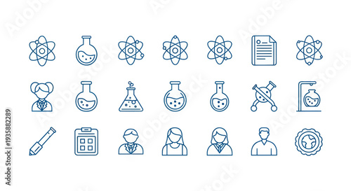 Science and education icon set