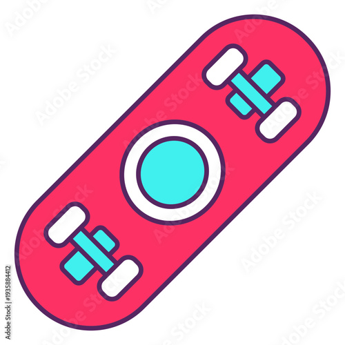 Skateboard bottom color stroke