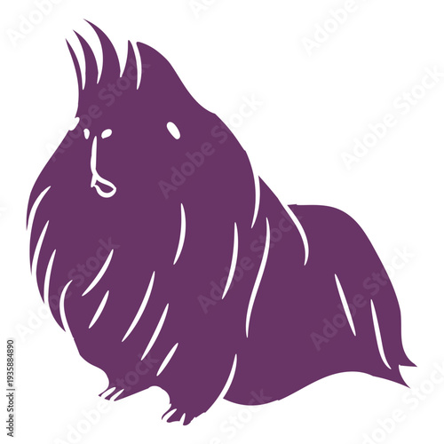 Hairy guinea pig cut out
