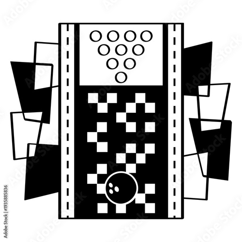 Bowling lane filled stroke