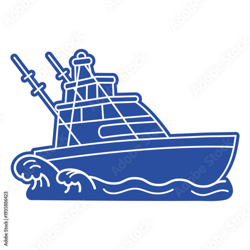 Boat ferry silhouette