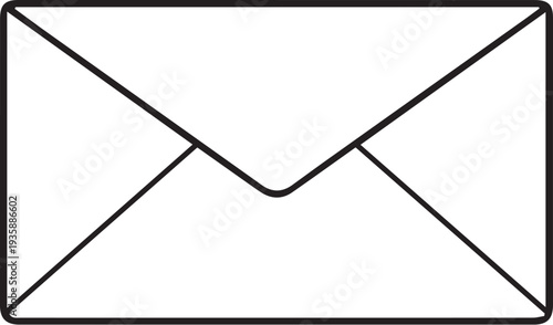 Minimalist white envelope icon isolated vector illustration design for mail communication