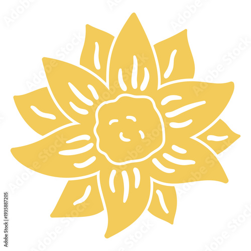 Fotografie Flower cut out yellow