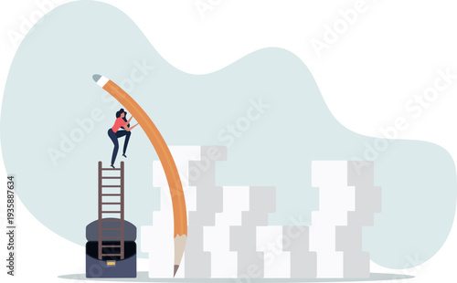 Efficiency or productivity to finish work, manage busy workload or paperwork, project documents or overcome exhausted or challenge concept.person's life situation and his activities.