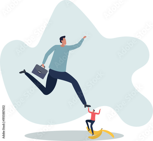 Avoid business mistake or failure, protect from accident or pitfall, insurance or warning in business risk and support in crisis concept.person's life situation and his activities.