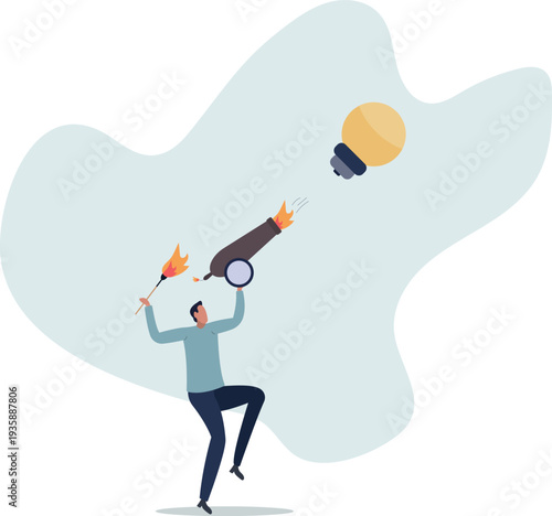 Launch new business idea, creativity and innovative winning solution, entrepreneurship or start up business concept.person's life situation and his activities.