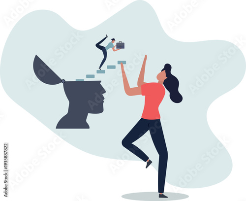 Personal development, self improvement or motivation to activate full potential, learning new skill to success, individual career growth concept.person's life situation and his activities.