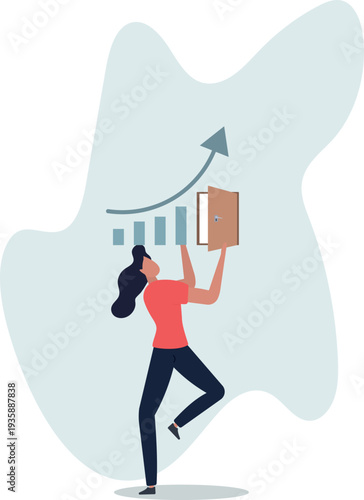 Business success secret, idea to growing business and achieve target concept.person's life situation and his activities.