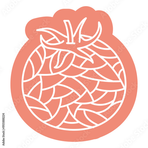 Mosaic tomato cutout