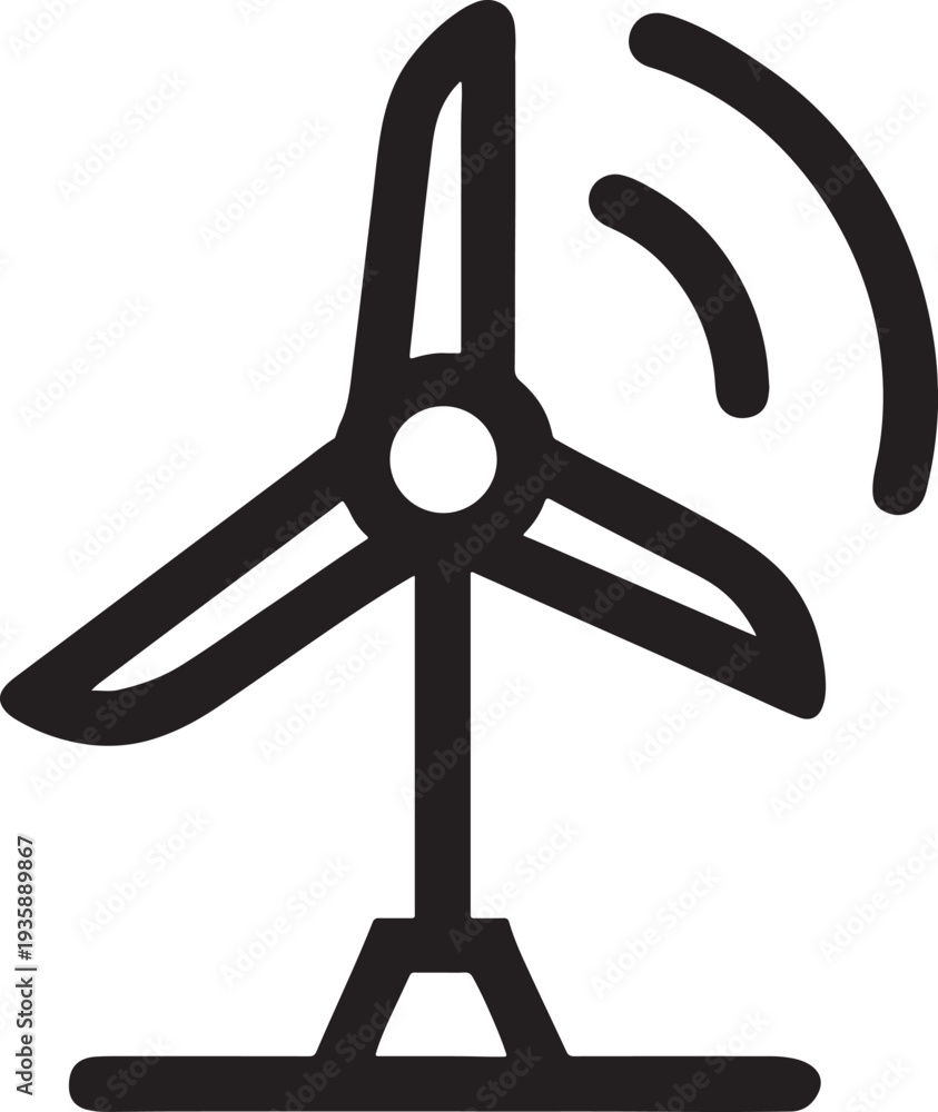 Obraz premium Vector illustration of an isolated white fan icon design featuring a 3d metal object symbol for air wind and energy power business concepts