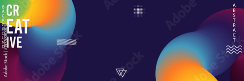 creative background with abstract shapes and colors