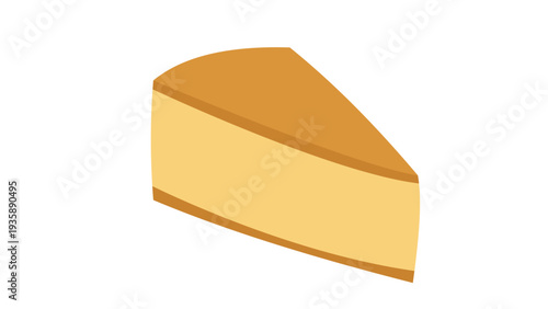 Wedge of Cheddar Cheese Illustration Isolated on White Background