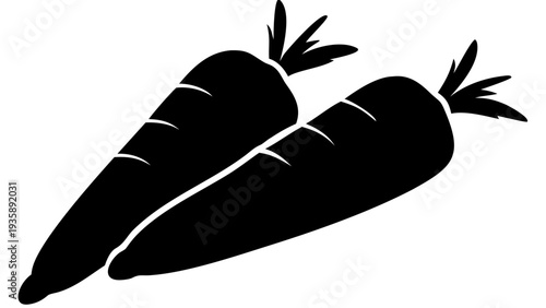 3D carrot pair shiny fresh glaze effect PNG