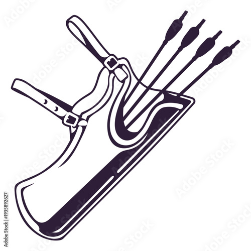 Archery equipment arrow bag with arrows