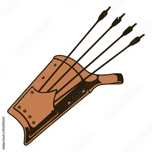 Colored arrow bag with arrows