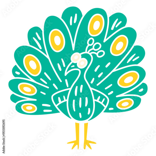 Animal simple peacock