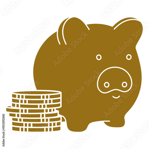 Piggy bank cut out