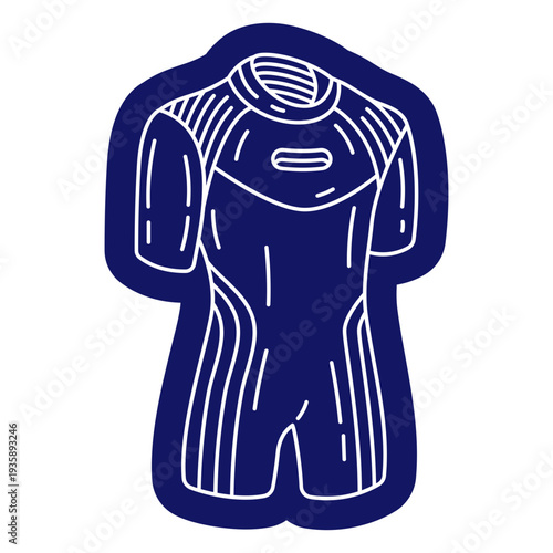 Scuba diving short sleeve suit