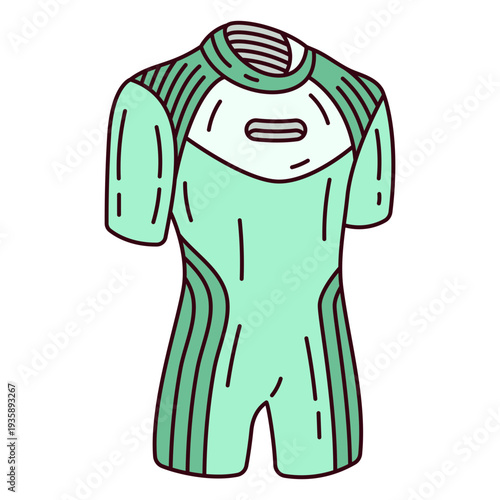 Colored diving suit