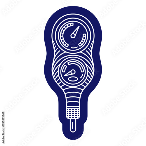 Scuba diving gauge cutout