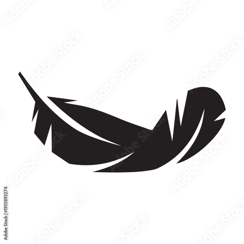 Feather icon on background for graphic and web design. Simple vector sign. Internet concept symbol for website button or mobile app.
