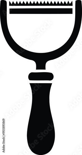 Silhouette Icon of a Kitchen Vegetable Peeler Tool utensil