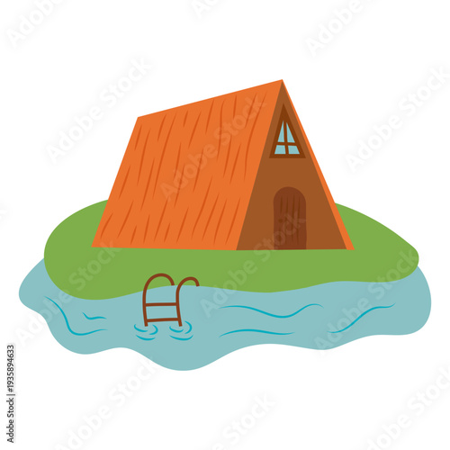 Wilderness lake cabin