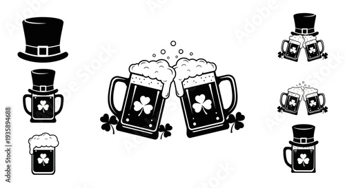 St Patricks Day Beer Illustration Collection.