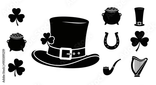 St Patricks Day Hat and Symbols.